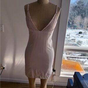 Elegant Pink Lace Slip Dress